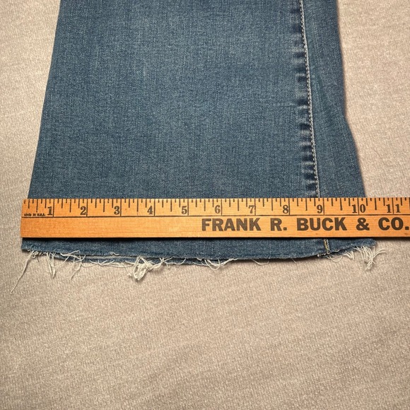 Lucky Brand Womens Jeans Size 6 28 Stevie Flare Leg Cropped Raw Hem High Rise - Picture 7 of 8